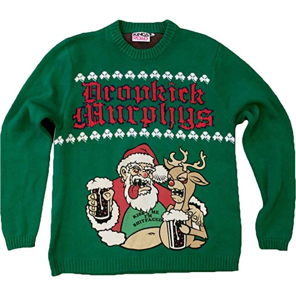 Dropkick Murphys Santa Knit Ugly Christmas Sweater - Picture 2 of 3